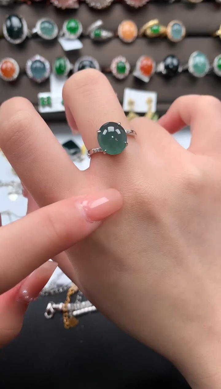 【闪购商品】翡翠戒指银S925镶嵌6132541
