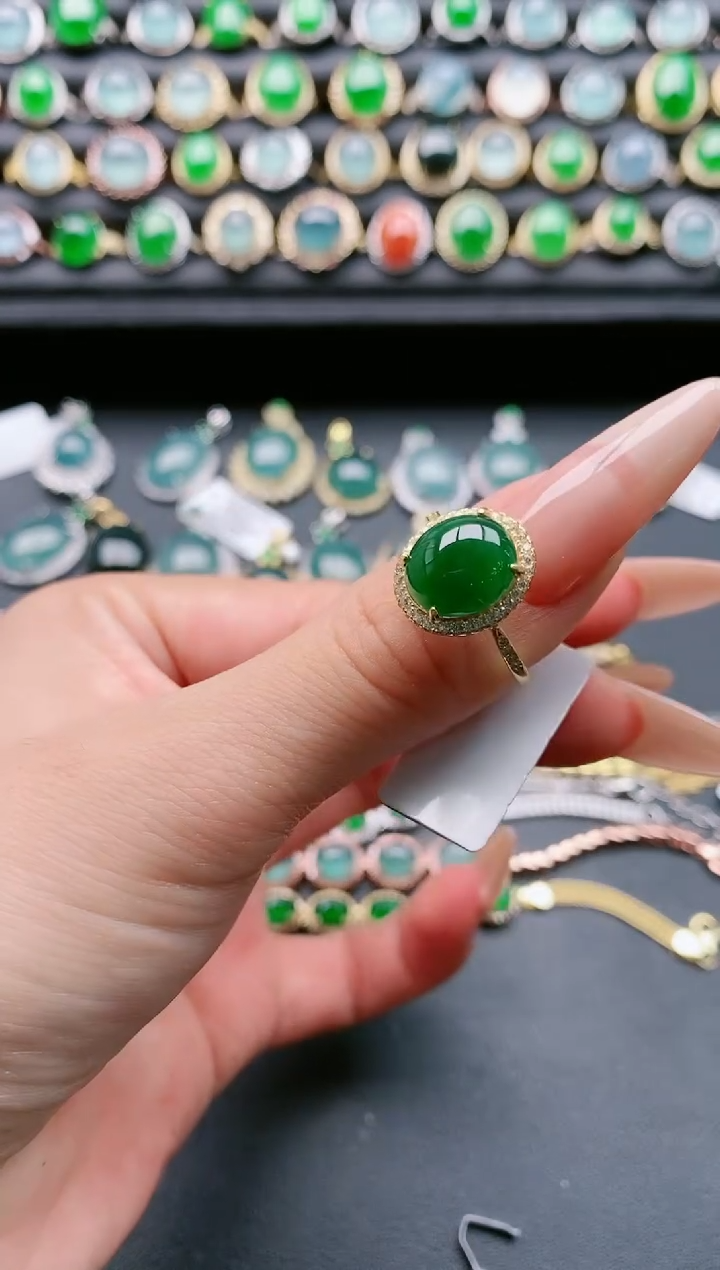 【闪购商品】翡翠戒指银S925镶嵌1111111