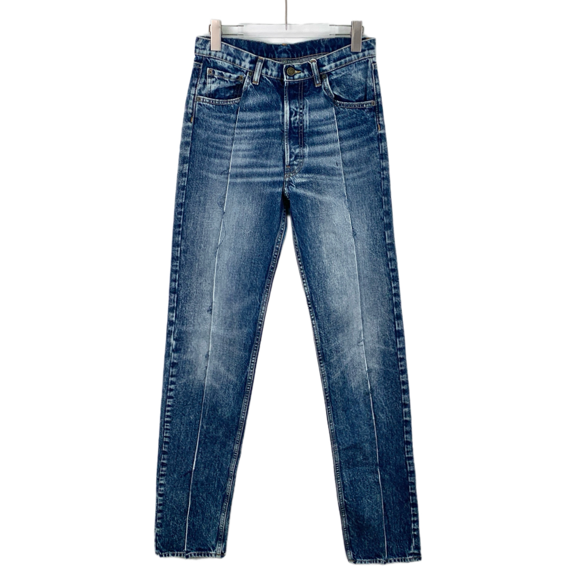 99新 Maison Margiela/梅森马吉拉 IW0539 蓝色棉质牛仔长裤 40码