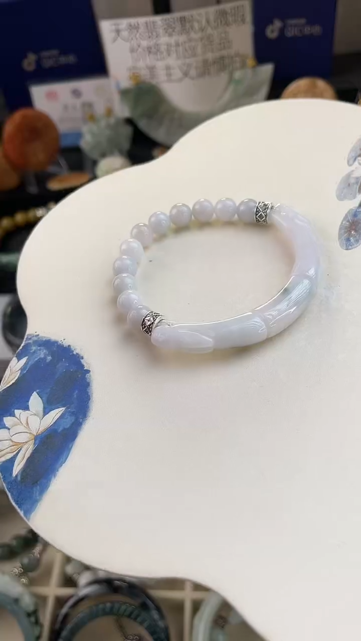 未镶嵌手链翡翠手工定制默认微瑕播介绍为准