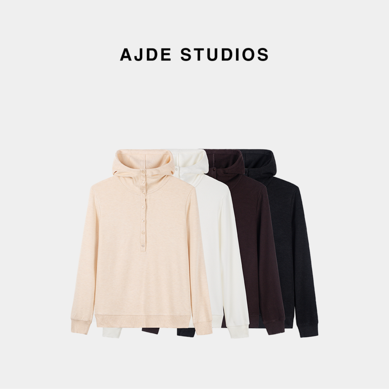 AJDE｜软糯扣子连帽衫 01百搭舒适秋冬穿搭
