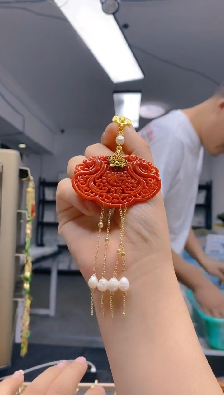 【闪购商品】翡翠耳饰合金430翡翠压襟