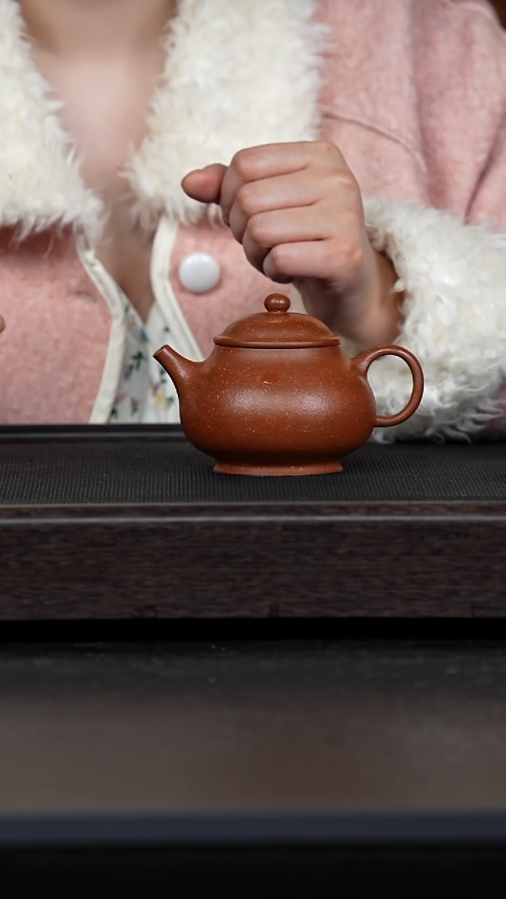 【闪购商品】紫砂茶壶手磨料红降坡潘壶微瑕孤品福利