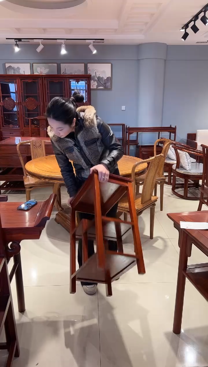花梨木类成套家具置物架