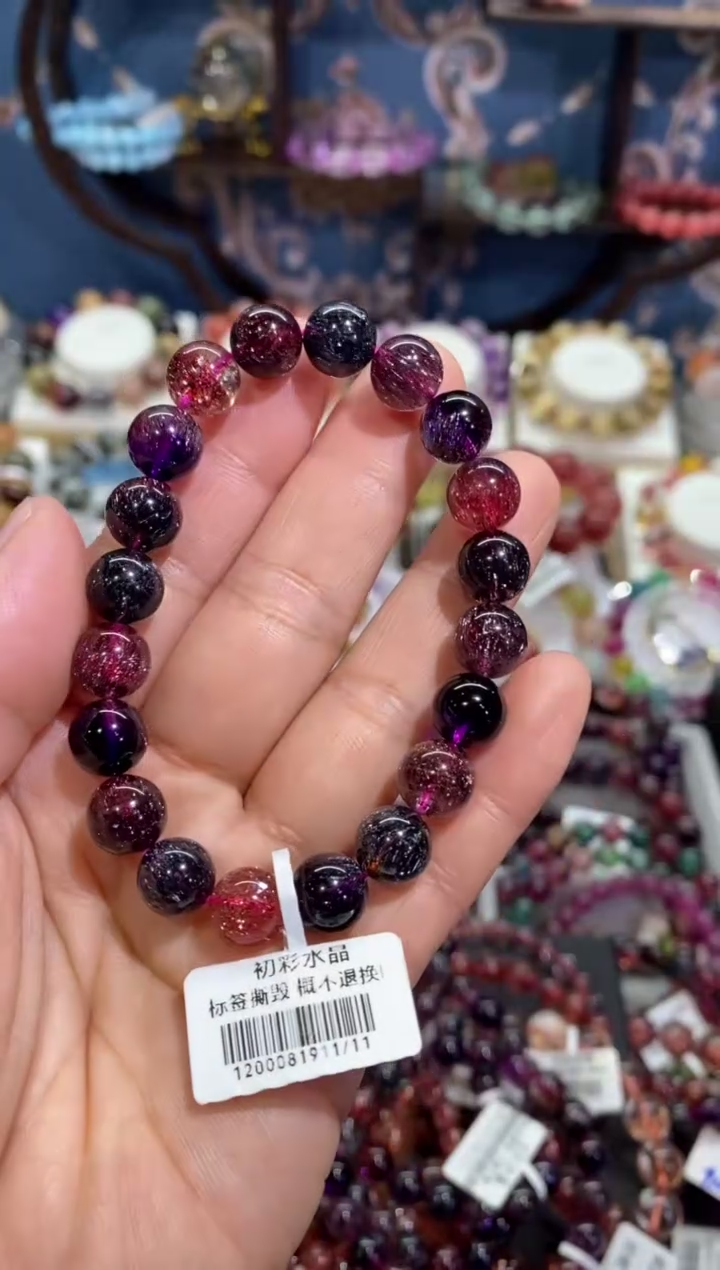 【闪购商品】水晶手串未镶嵌黑加仑9+