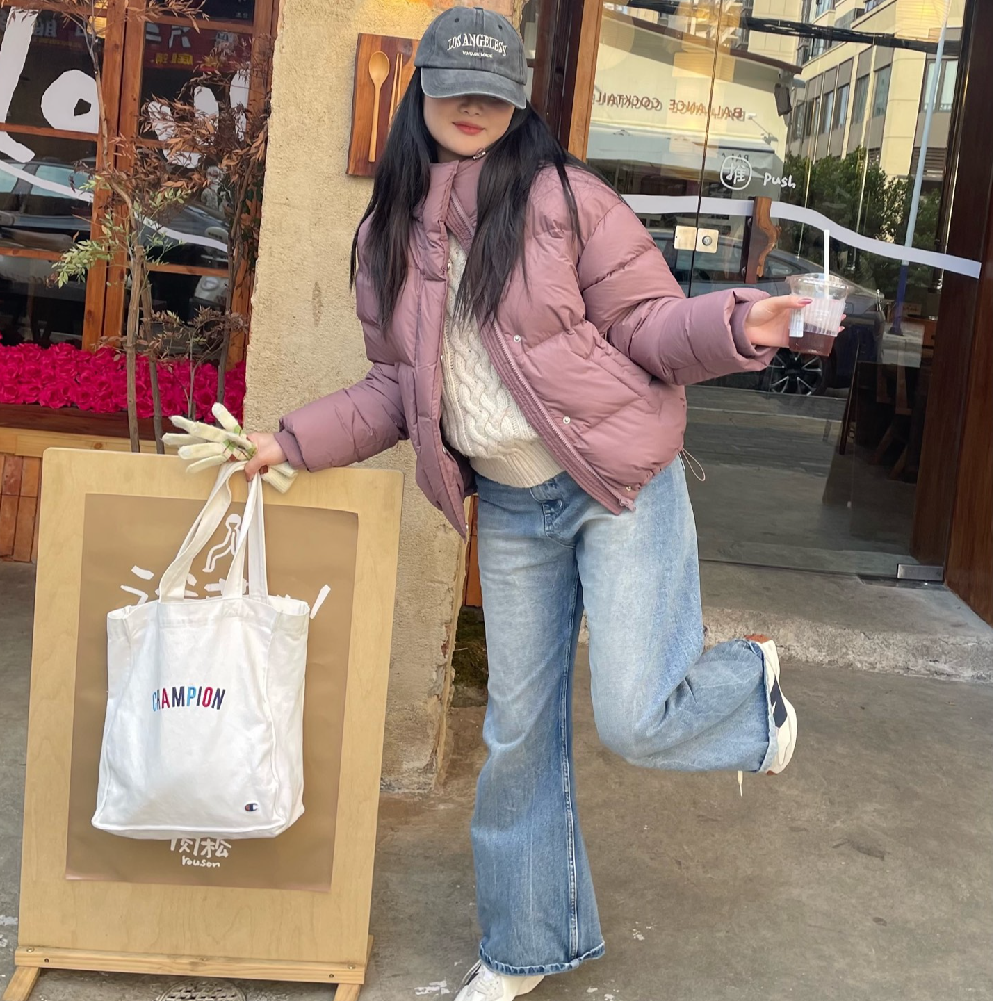紫玉成烟 韩系单25年冬季新款连帽款鹅绒服羽绒服保暖外套女604-Y