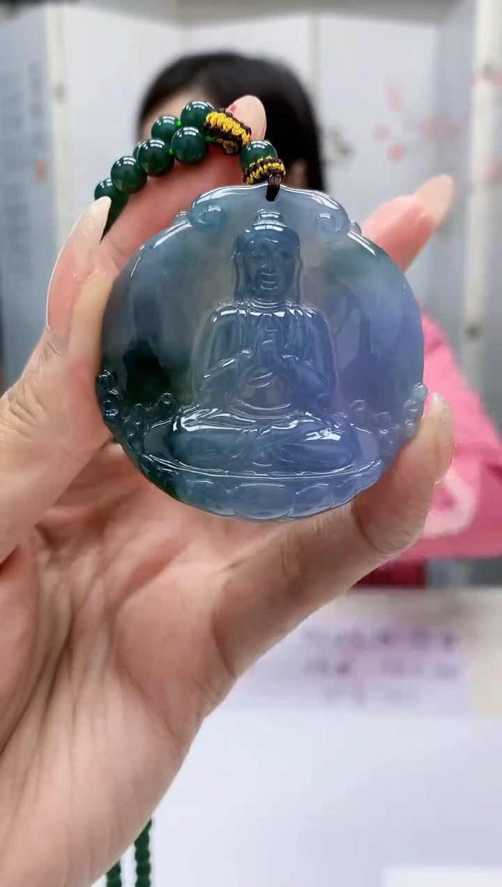 【闪购商品】定制翡翠未镶嵌4852MM-毛货挂件178赠珠链