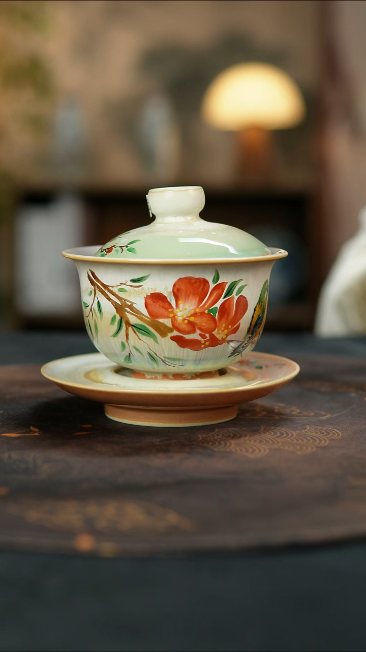 景德镇陶瓷杯碗柴烧多人