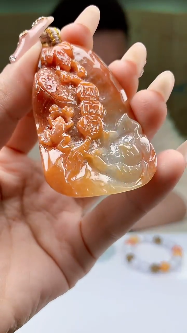 【闪购商品】定制翡翠未镶嵌4990ty-毛货挂件115