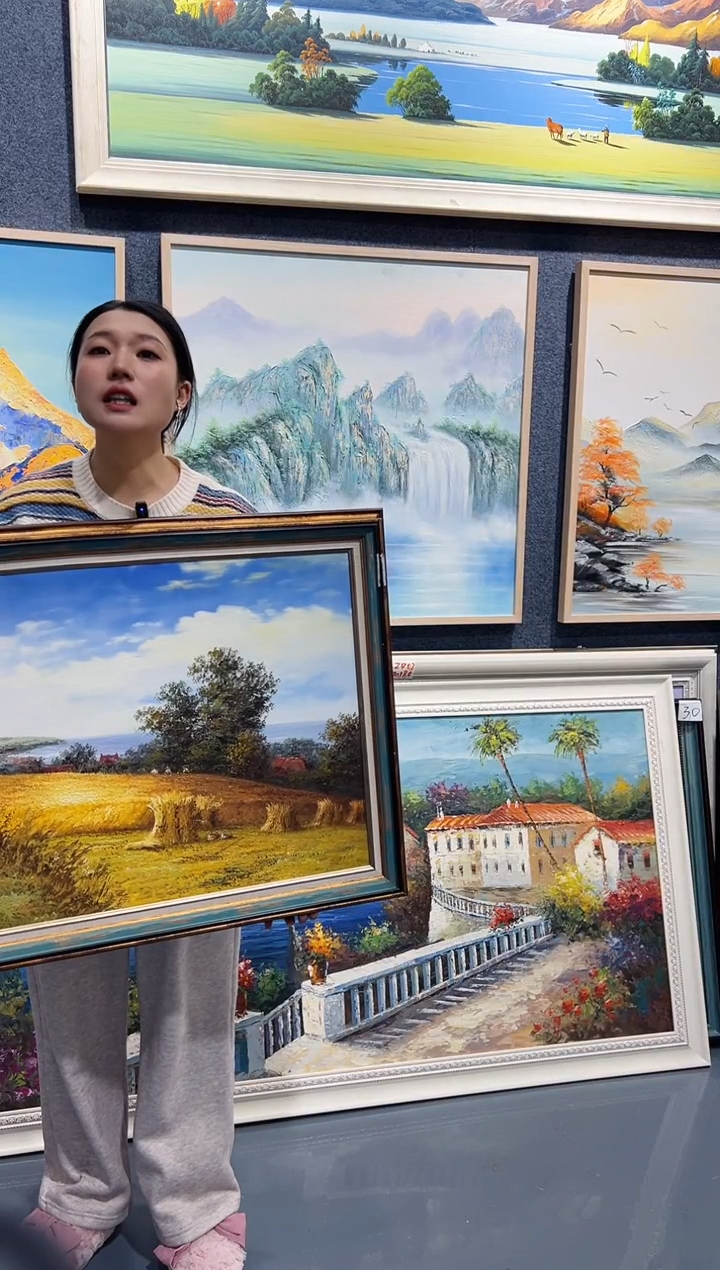 【闪购商品】油画90号 50*60 田野-手绘油画