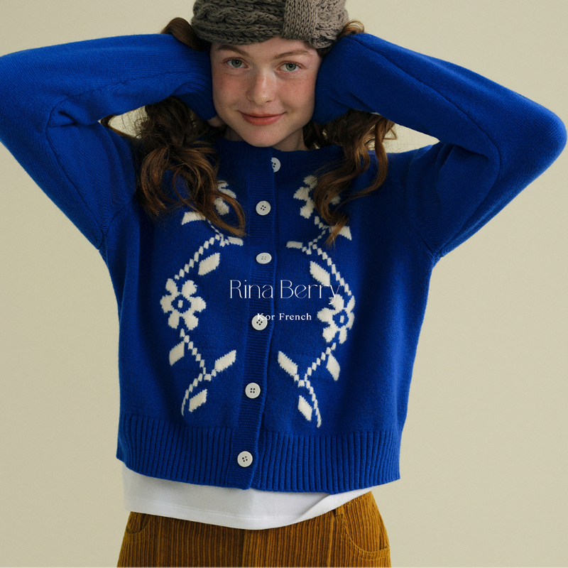 Rina Berry 复古提花毛衣开衫
