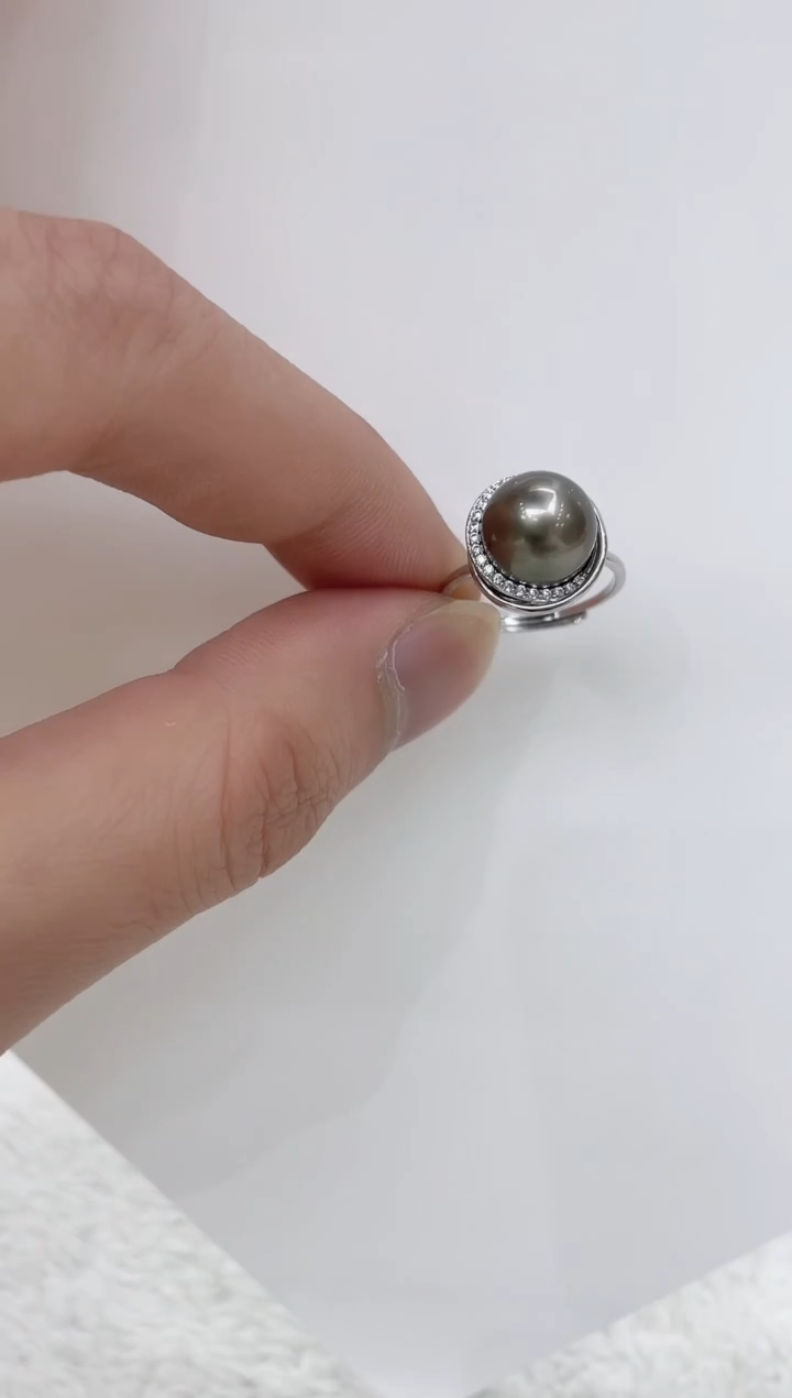 【闪购商品】海水珍珠戒指银S925镶嵌海水珍珠戒指