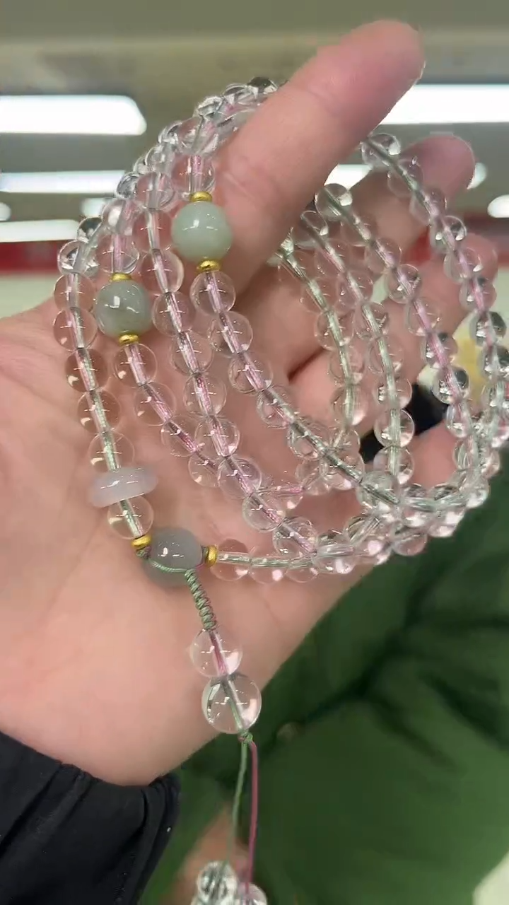 【闪购商品】水晶手链未镶嵌天然DIY呢多圈手串多样性发一7mm