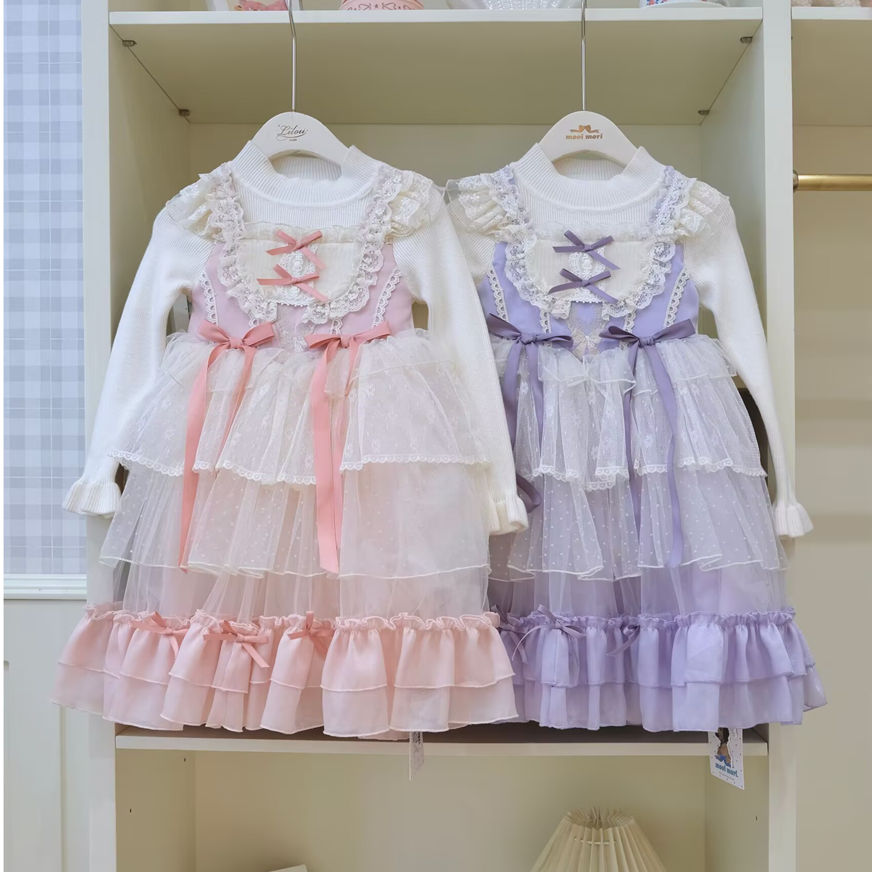 茉莉岛•25秋~粉色蝴蝶结毛衣洛丽塔8560 （13-2）