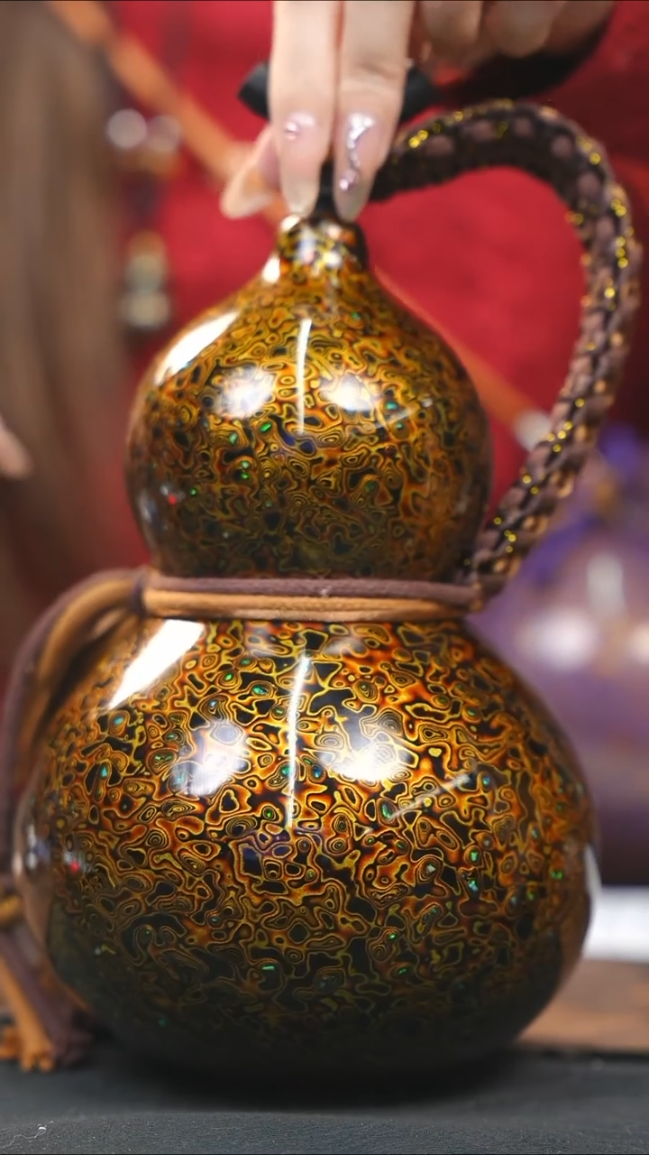 【闪购商品】WA143漆艺酒葫芦不包手串及旋转底座