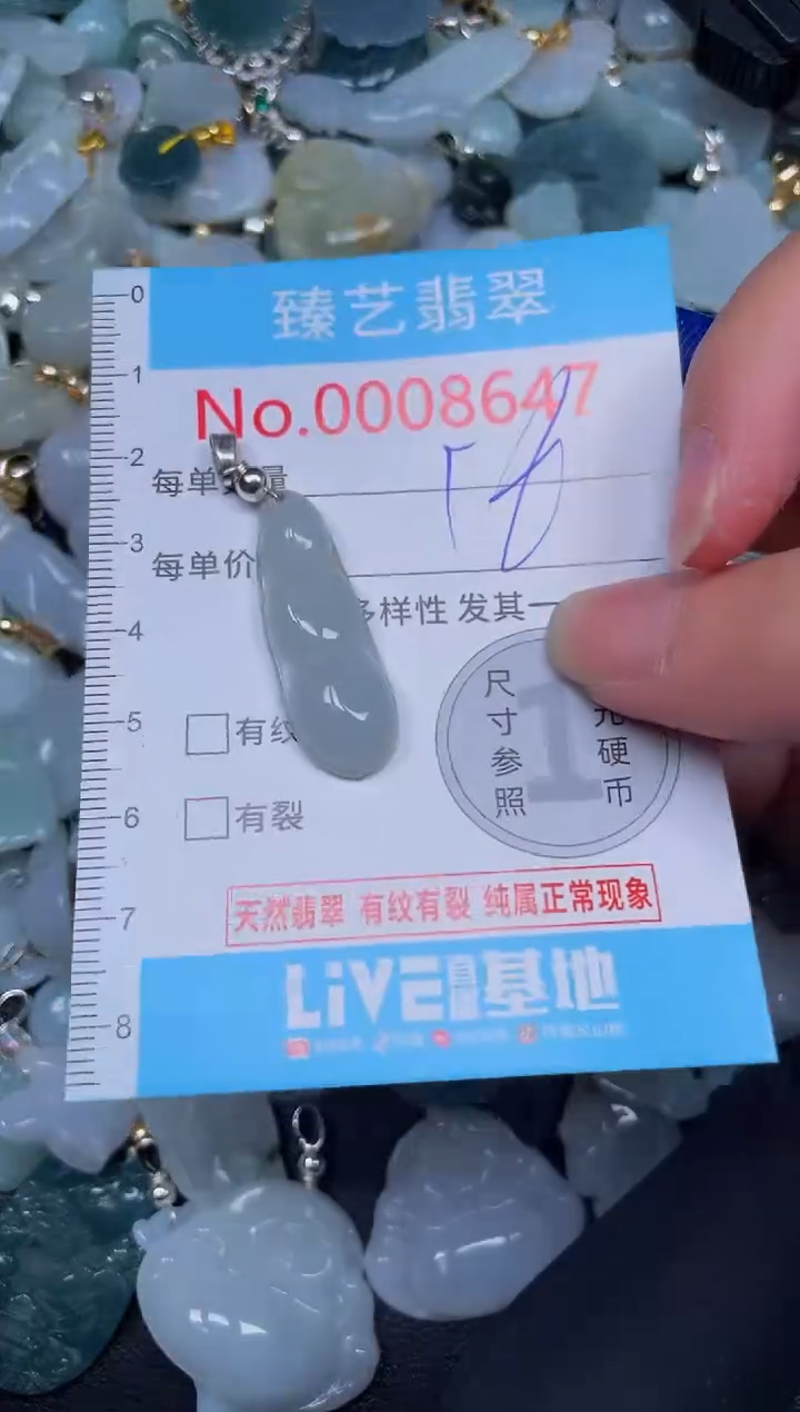 吊坠(不含链)未镶嵌翡翠8647