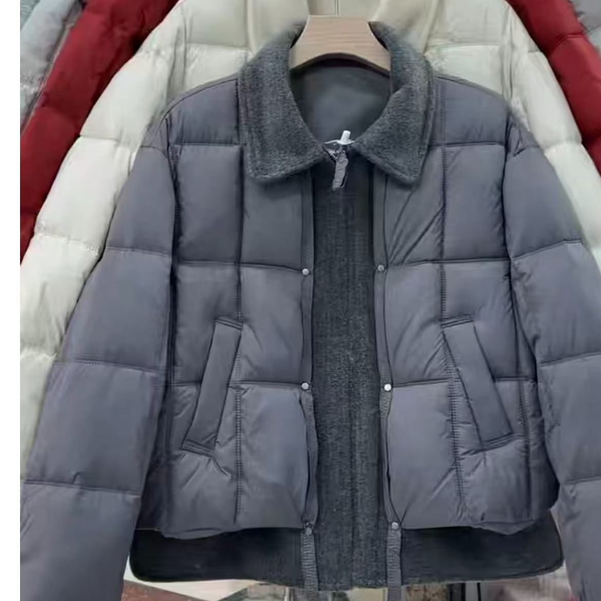 厂家清  香香福利加厚翻领棉衣女