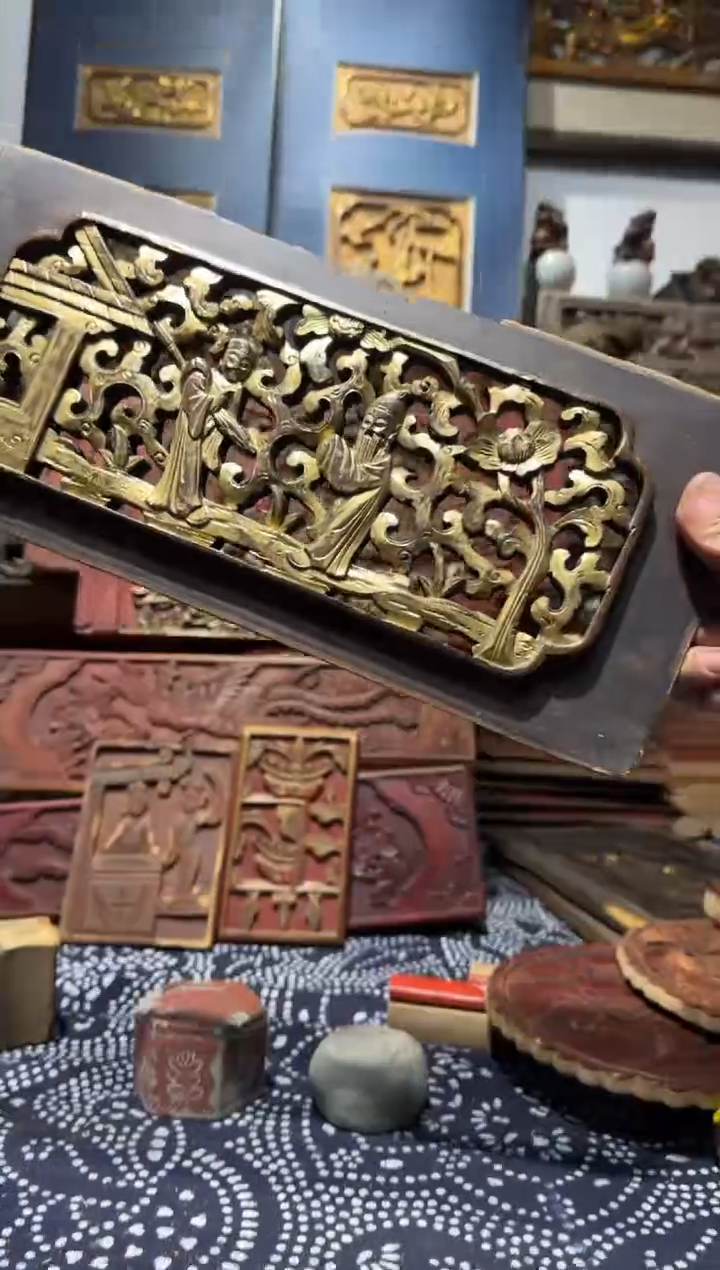 香榧木朝*兰老木雕老物件