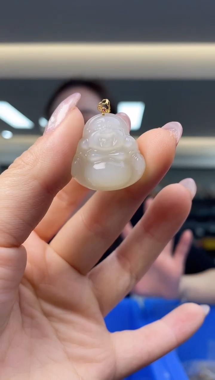 【闪购商品】和田玉`18K金镶嵌（多样性发一件）