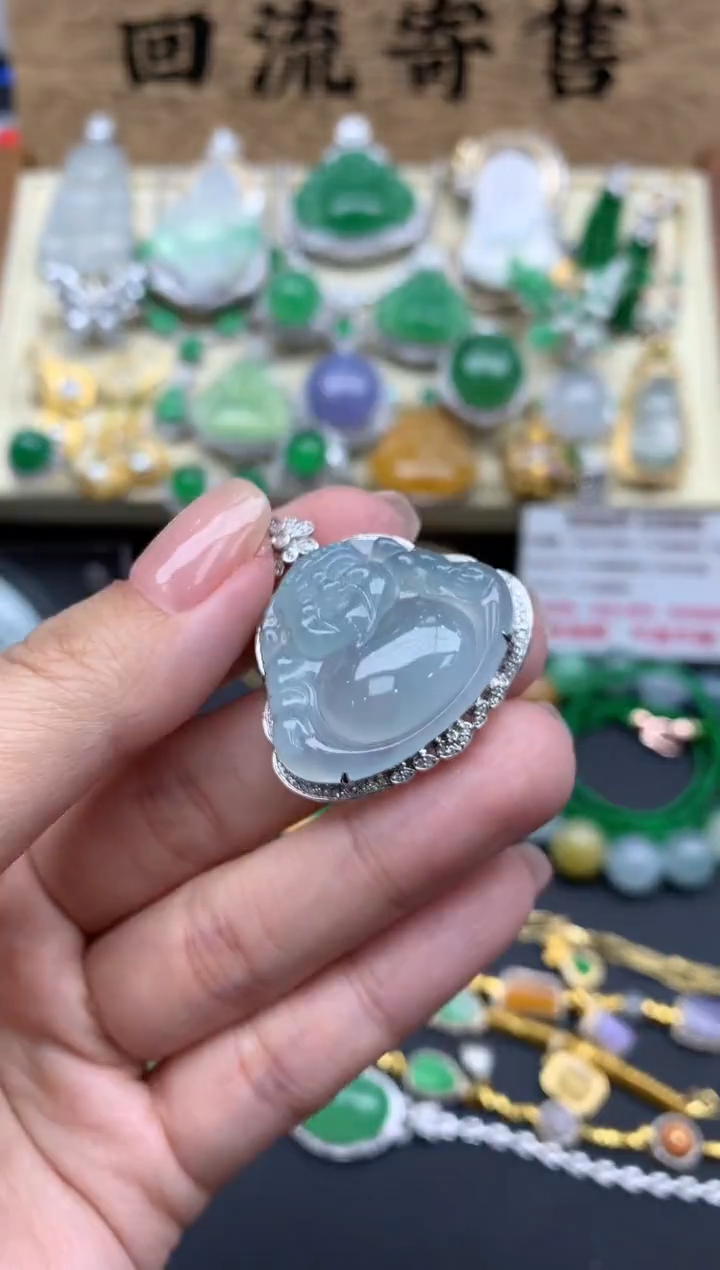 【闪购商品】翡翠颈饰18K金镶嵌581-中国好珍宝