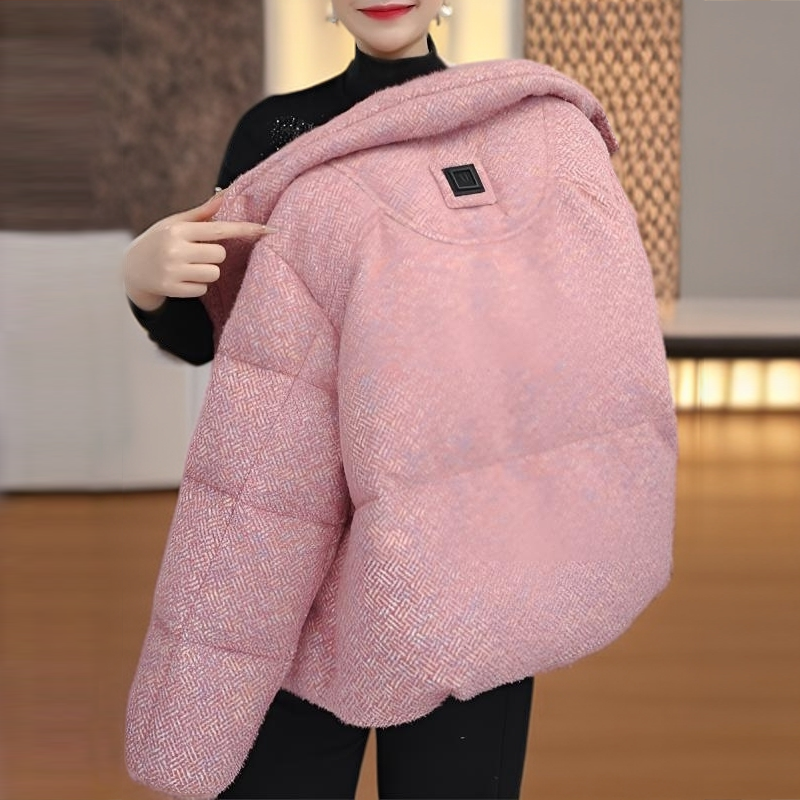 洋气减龄时尚棉服2025冬季新款宽松休闲加厚保暖外套