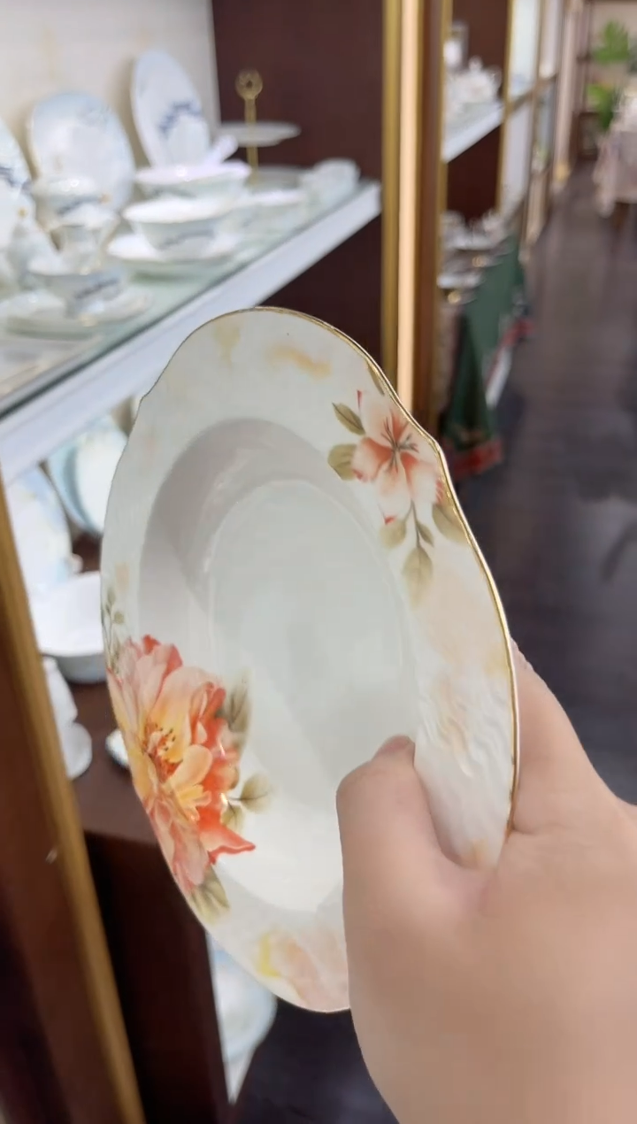 45%以上骨粉骨瓷8寸汤盘景德镇标