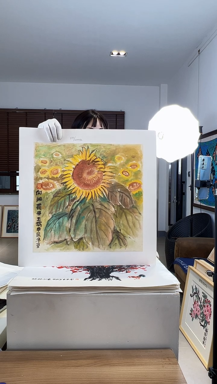 【闪购商品】版画耿玉琨限量作品亲签盖章版画S