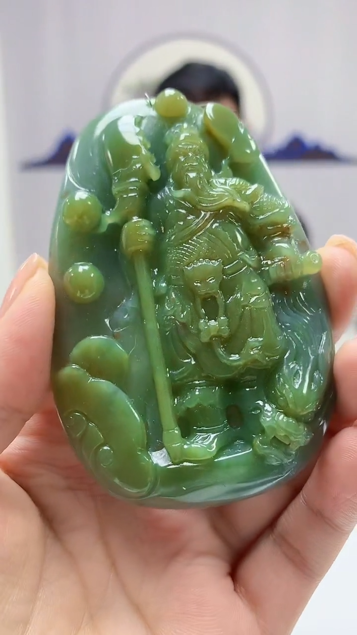 【闪购商品】定制翡翠未镶嵌4925ms-毛货114关公