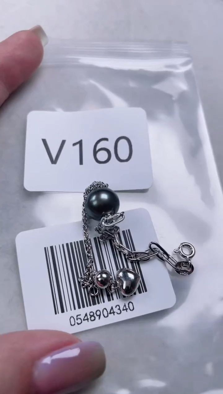 【闪购商品】海水珍珠吊坠银S925镶嵌V160