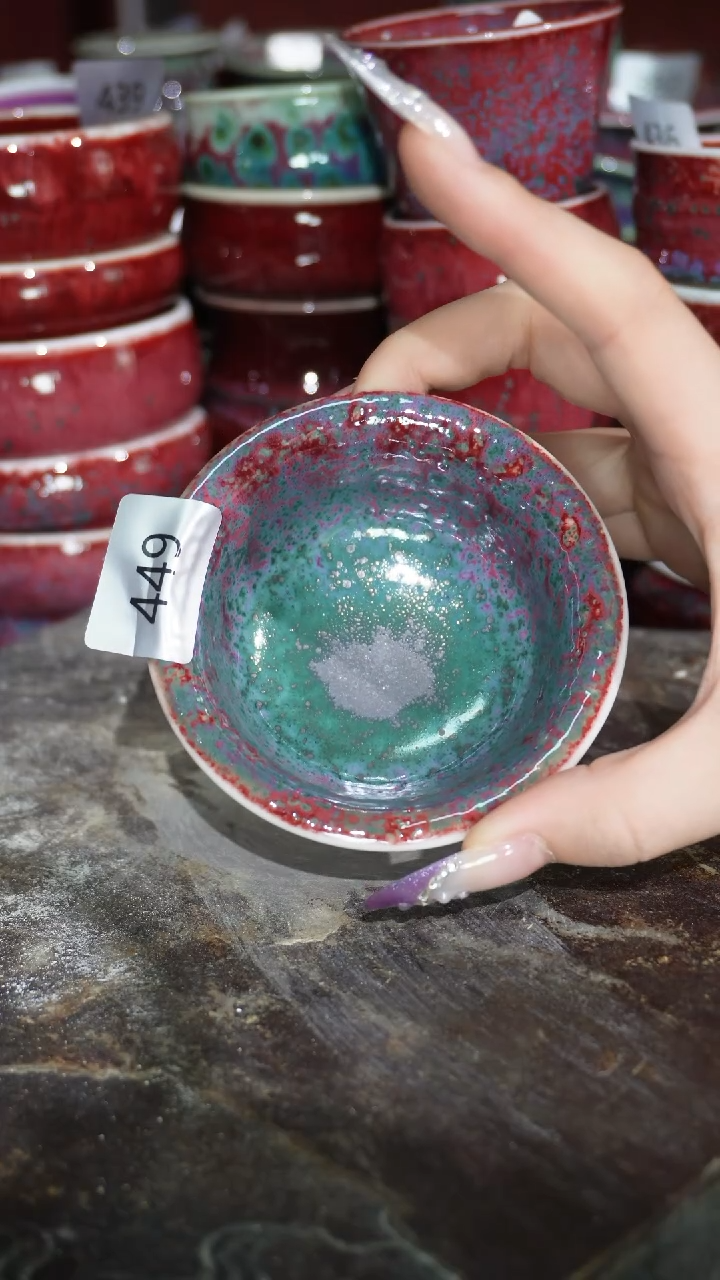摆件陶精品窑变钧瓷茶器