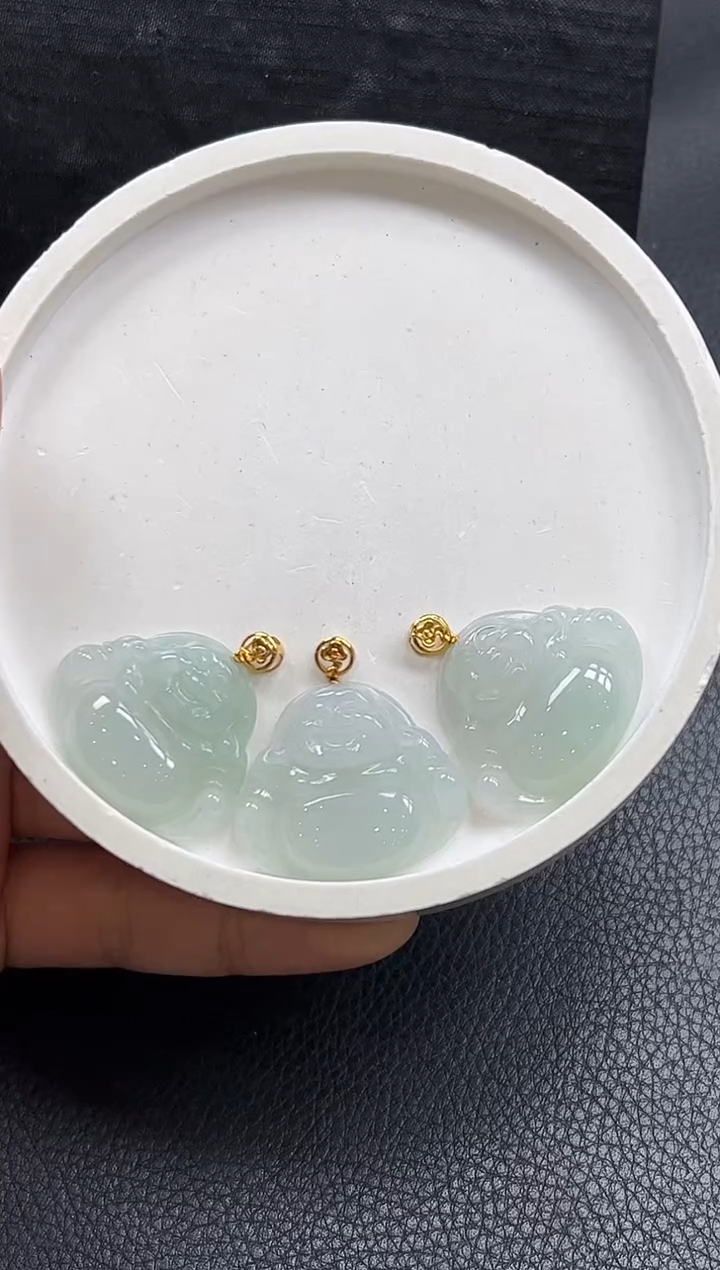 【闪购商品】翡翠颈饰18K金镶嵌YM96-1-2佛公多样性发一