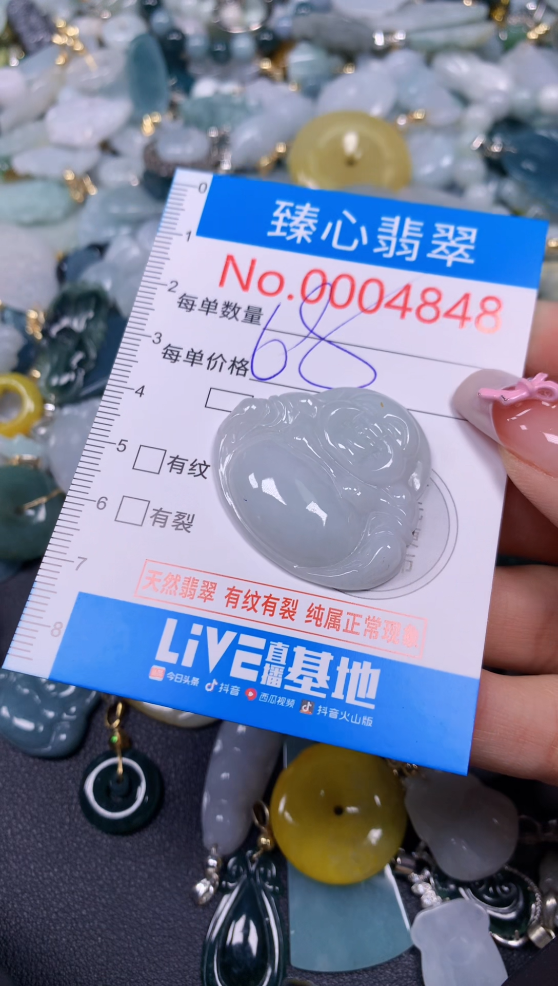 【闪购商品】翡翠颈饰未镶嵌含绳0004848