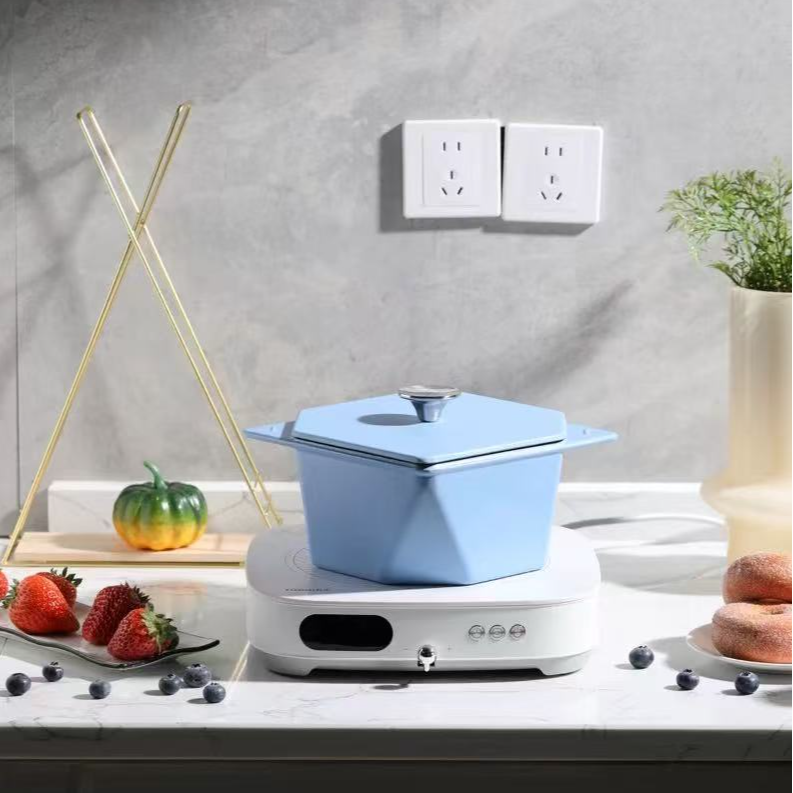 （焦）不规则珐琅锅炖盅棱形汤锅