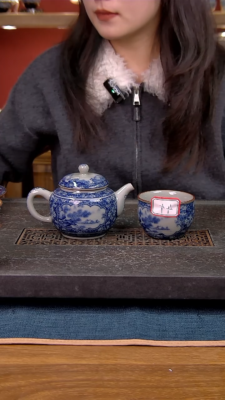 一**间简装家用款5件套 老陶泥开片纹陶瓷茶具