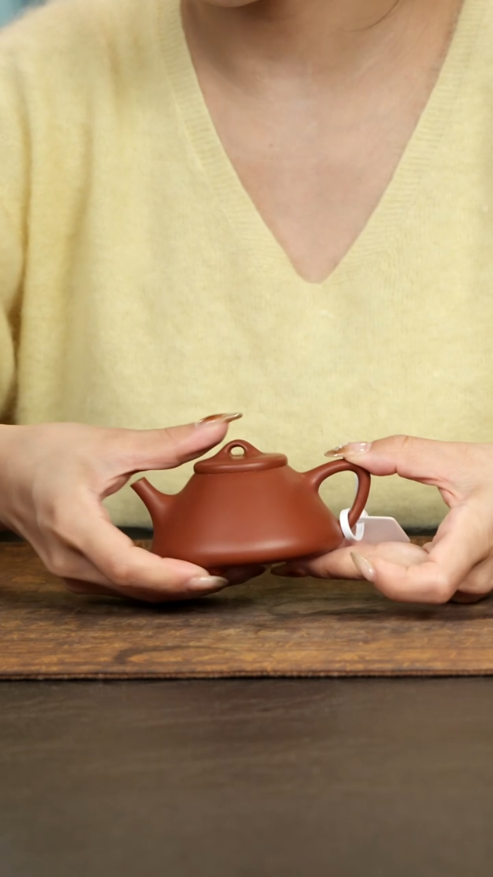 茶壶紫砂子冶石瓢朱泥120cc