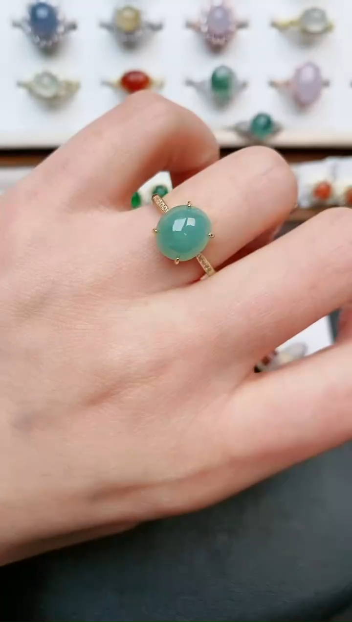 【闪购商品】翡翠戒指银S925镶嵌....