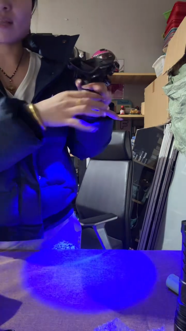 白蓝光钓鱼头灯合金无充电器