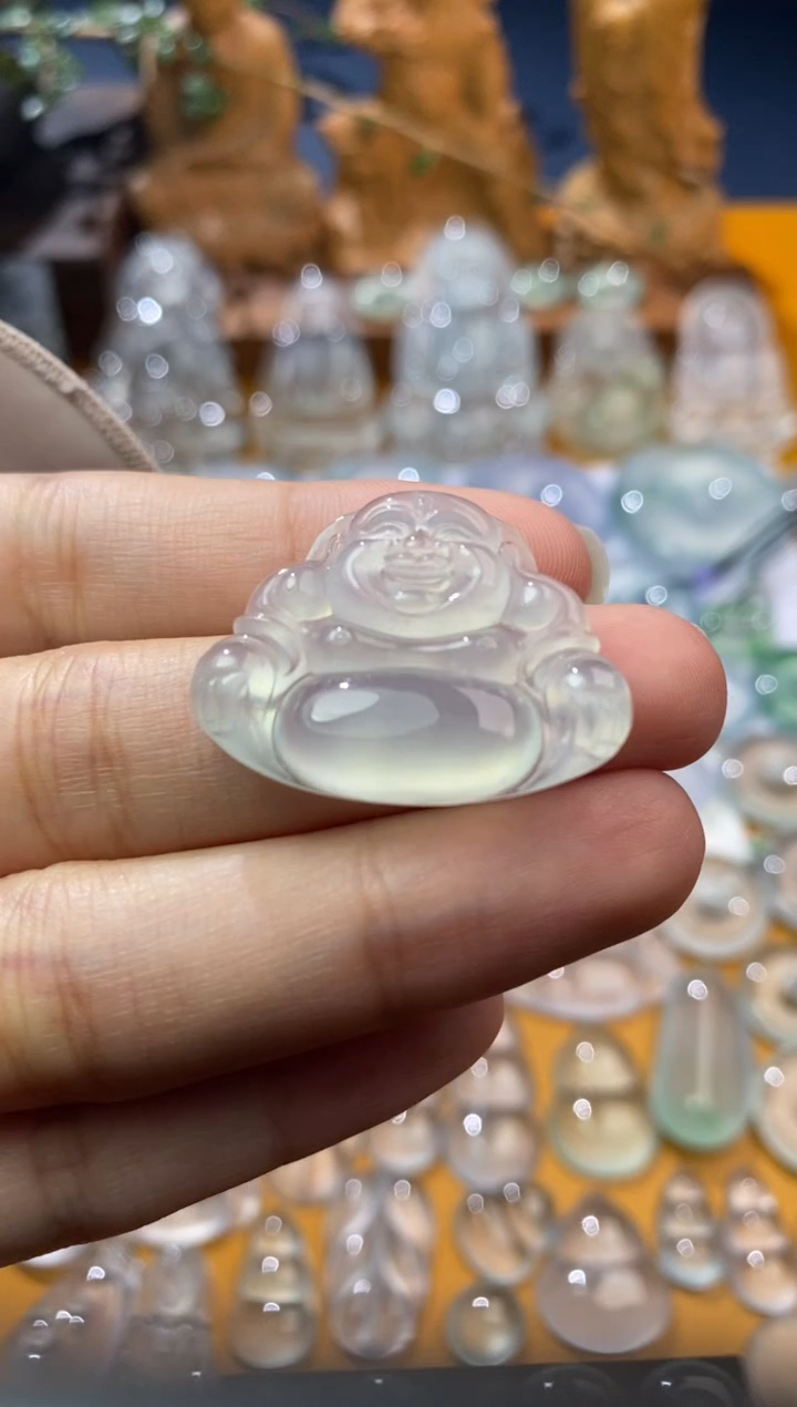 【闪购商品】定制翡翠未镶嵌佛公22.5*29.3*5.1