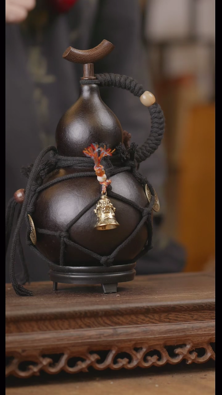 【闪购商品】235号精品天然大漆工艺防渗内胆酒葫芦~