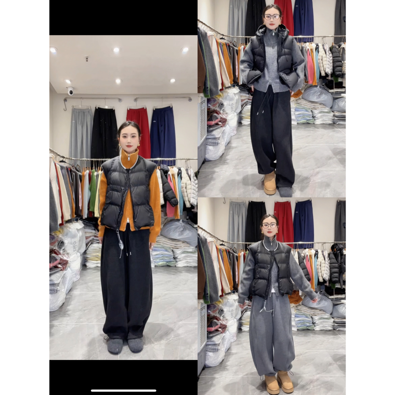 【原版+高品质】加绒羊毛呢阔腿裤女休闲加厚慵懒香蕉卫裤子