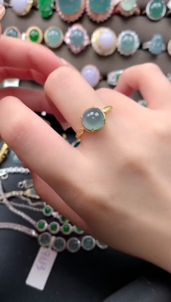 【闪购商品】翡翠戒指银S925镶嵌512124