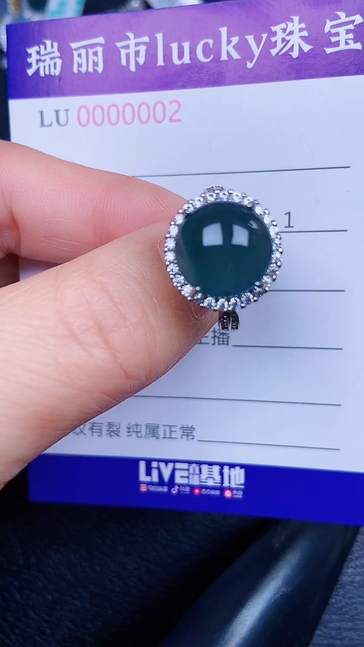 颈饰银S925镶嵌翡翠0002