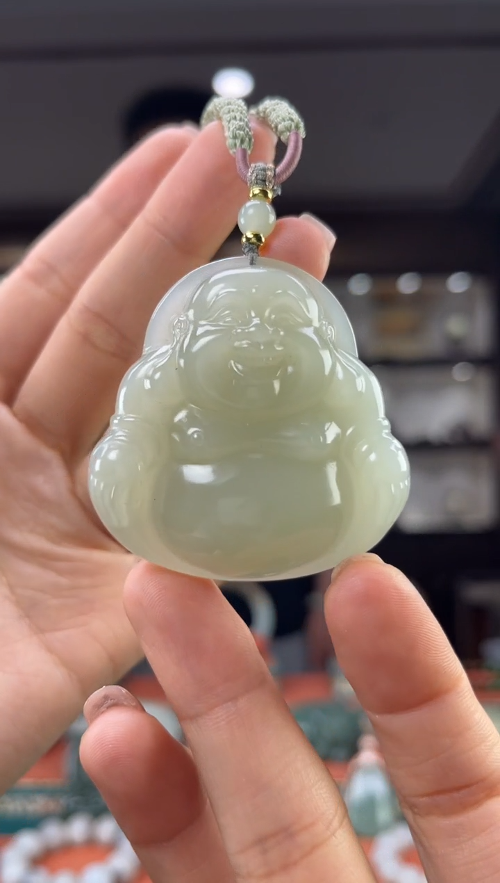 和田玉未镶嵌颈饰佩佩50mm左右