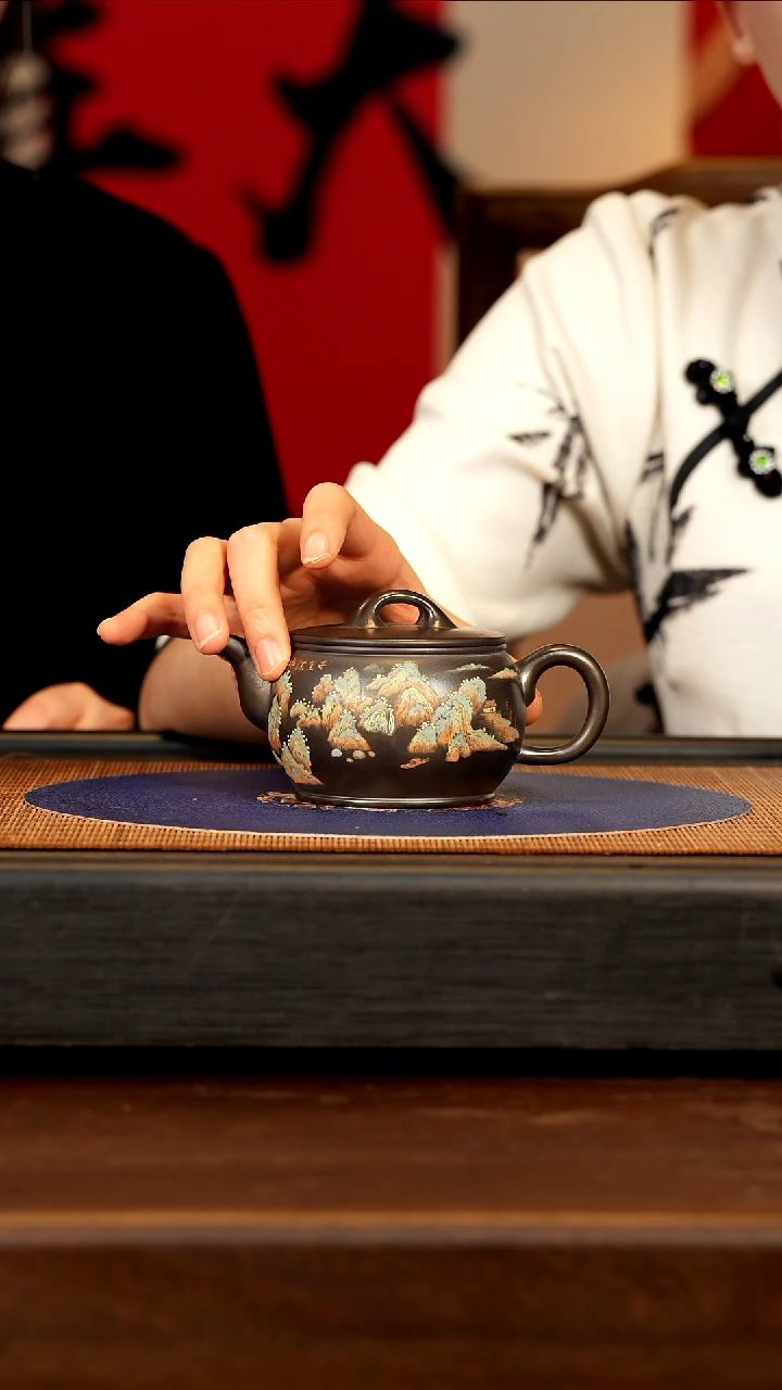 【闪购商品】紫砂茶壶FJY 乌金砂 汉瓦 200cc