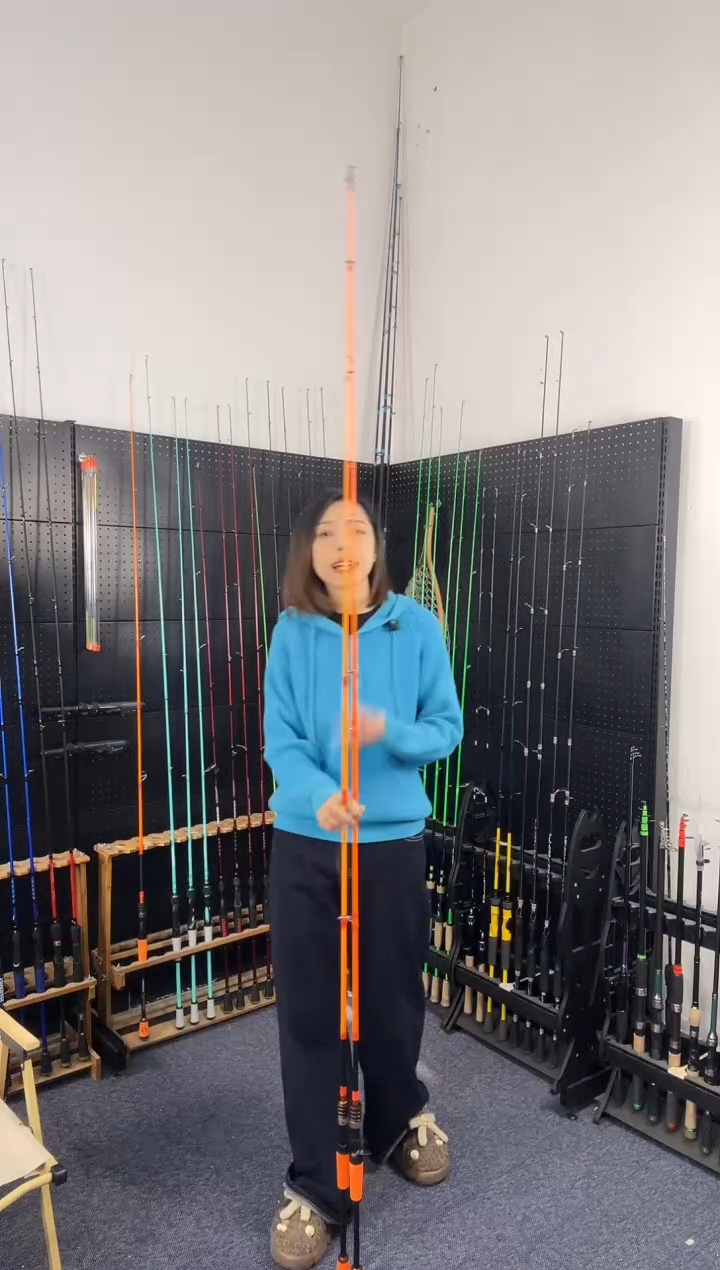 2.1m碳素高尔夫橙色2.1米直柄（瑕疵尾货竿，没有售后，介意勿拍）