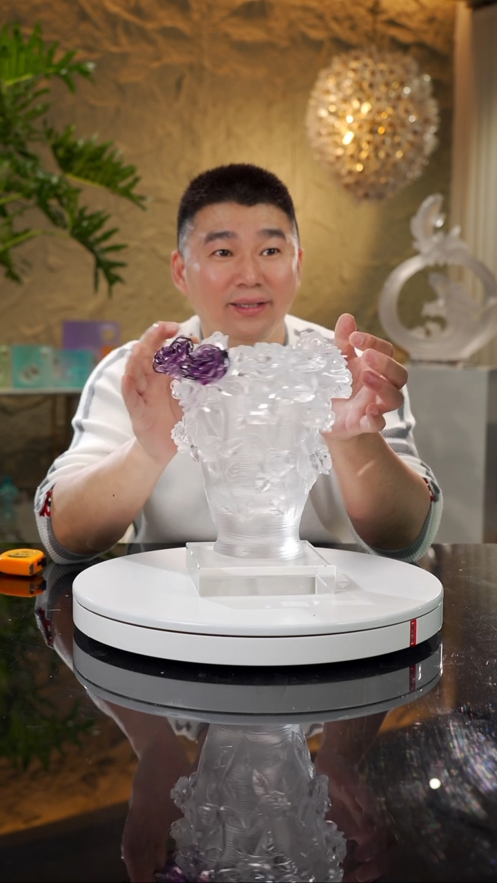 【闪购商品】瓷片玫瑰花瓶摆件