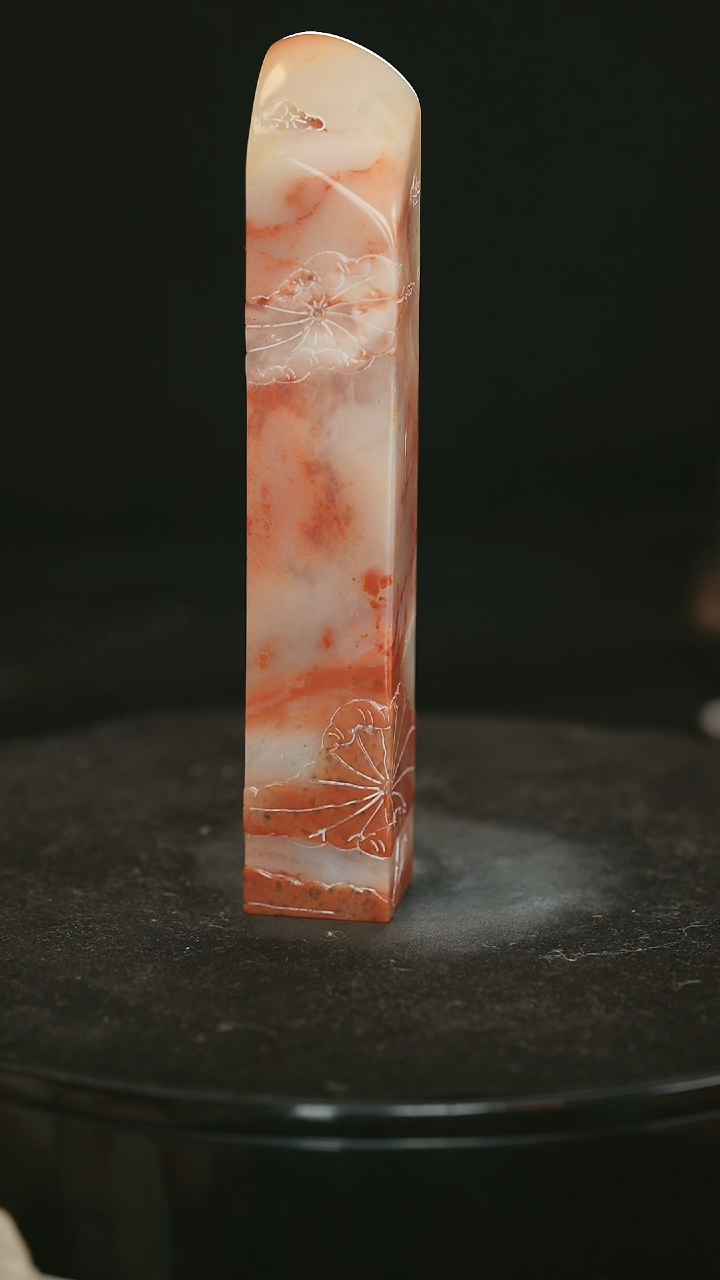 【闪购商品】寿山石薄意雕荷塘月色