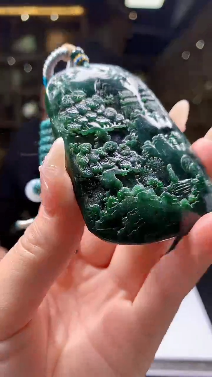 【闪购商品】定制翡翠未镶嵌8054jj-毛货挂件84