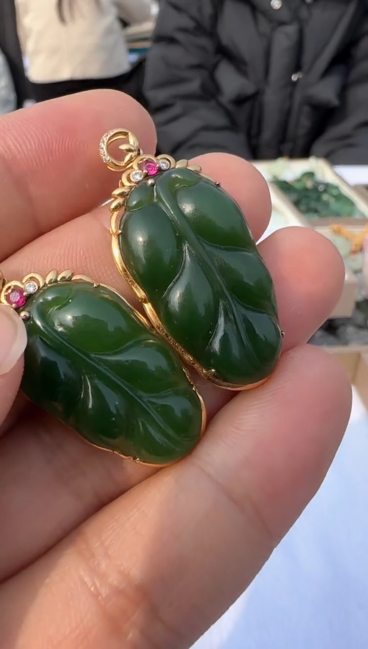 【闪购商品】和田玉【海306】1818K金镶嵌6006多样性发货拍一发一