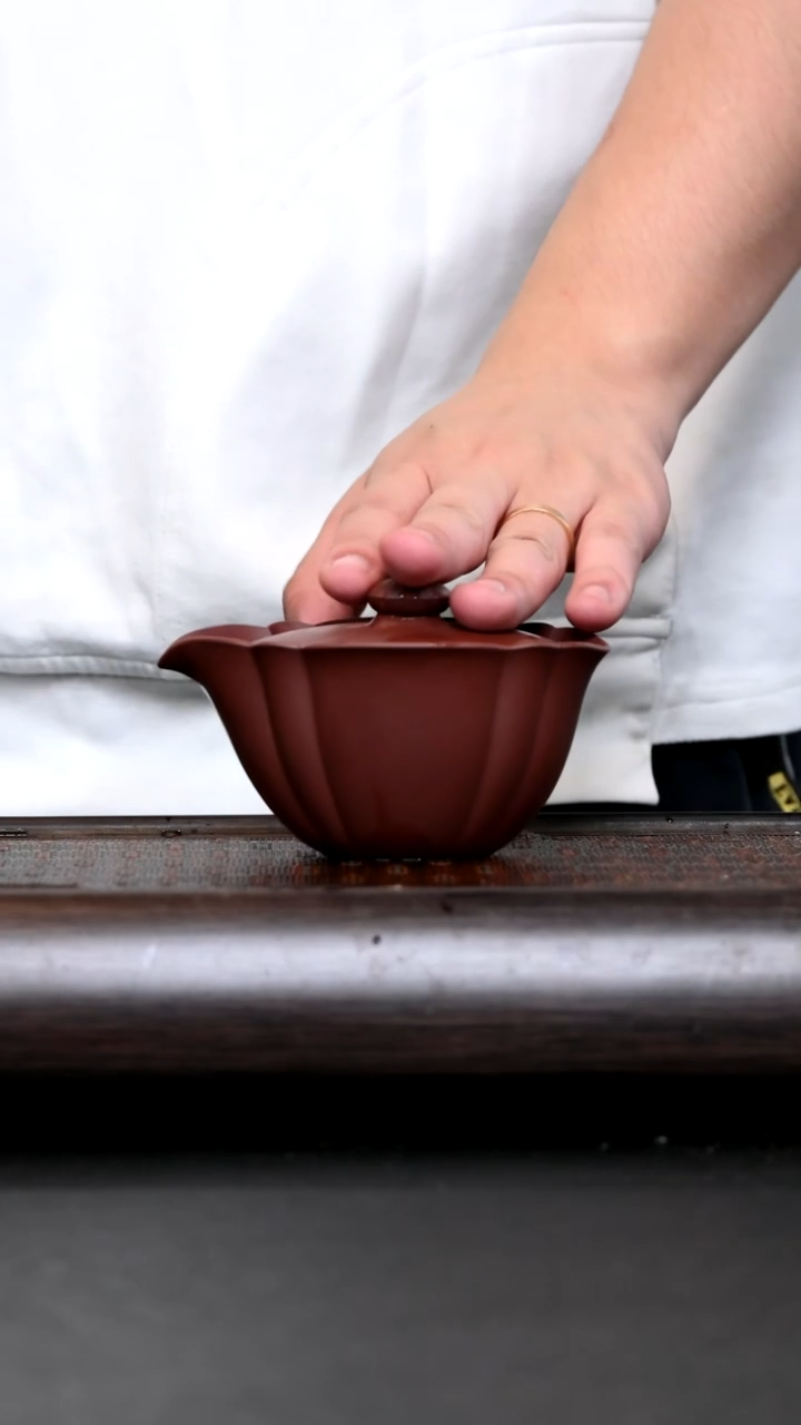 茶壶紫砂YZGT17383 袁门大盖碗 紫泥